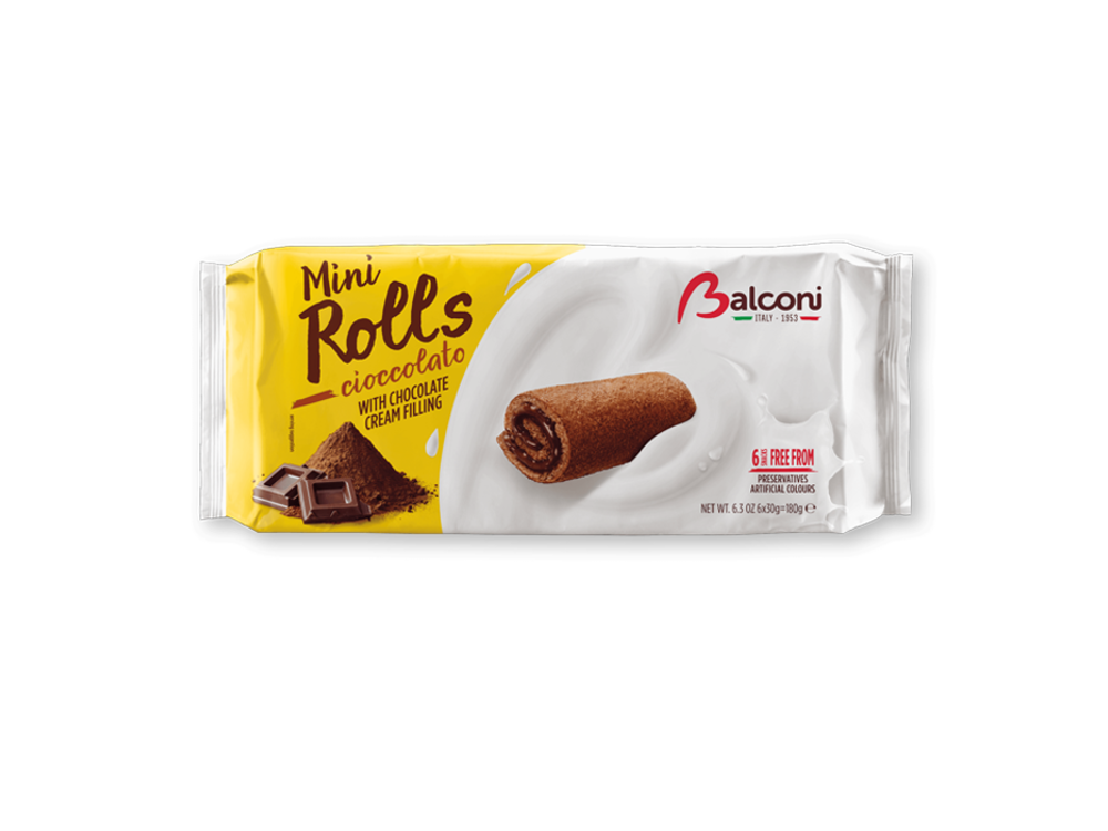 Mini rolls cacao 180g