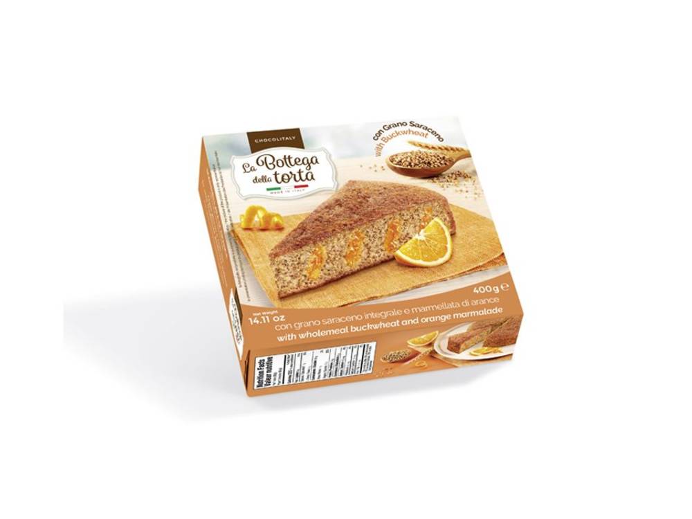 Wholemeal buckwheat flour cake with orange filling 400g