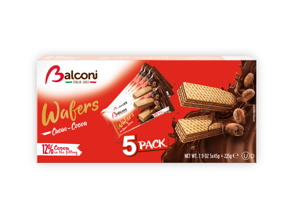 Wafers cacao 225g (5 x 45g)