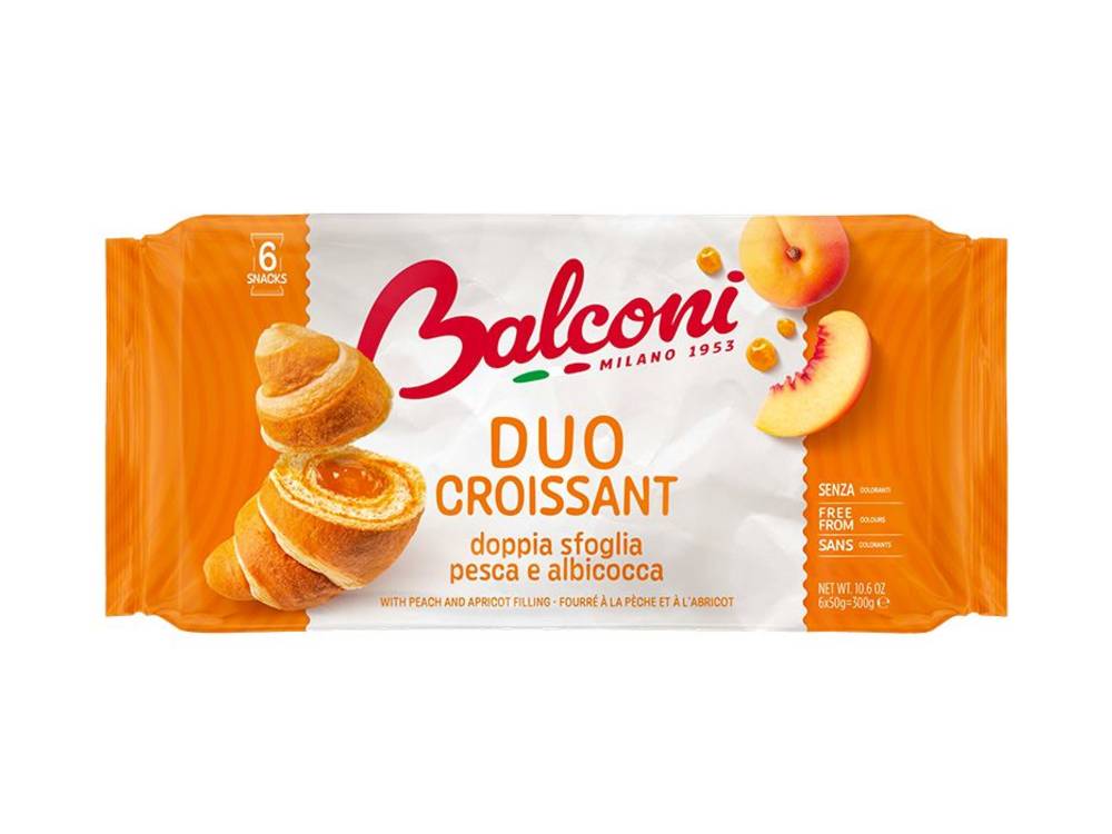 Croissant Duo with peach and apricot filling 300g (6x50g)