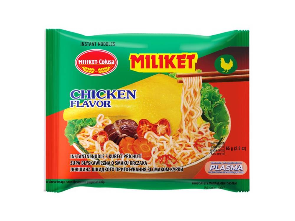 MILIKET Instantní nudle s kuřecí příchutí 65g